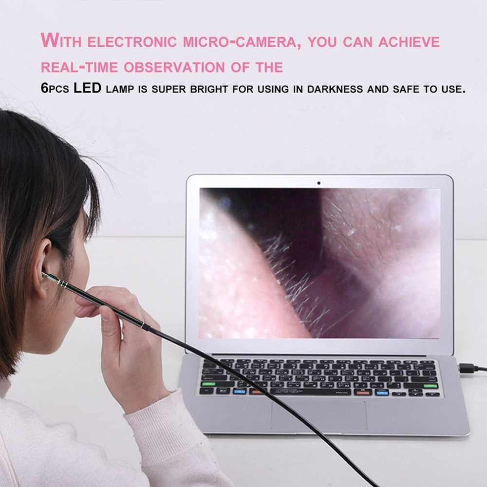 Kamera Endoskopi Pembersih Telinga HD Endoscope USB / Aksesoris alat pemebersih telinga / Pembersih 