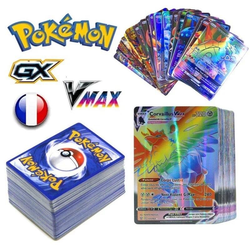French Holographic Pokemon Cards Scarlet Violet New Vmax EX Vstar GX V Letter Rainbow Arceus Shiny P