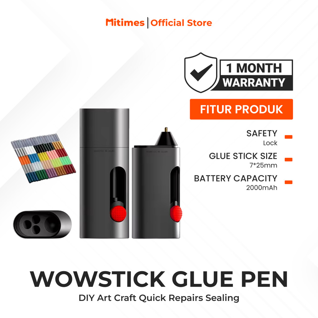 Wowstick Wireless Electric Hot Melt Glue Pen 2000mAh Type-C Rechargeable Glue Pen Stick
