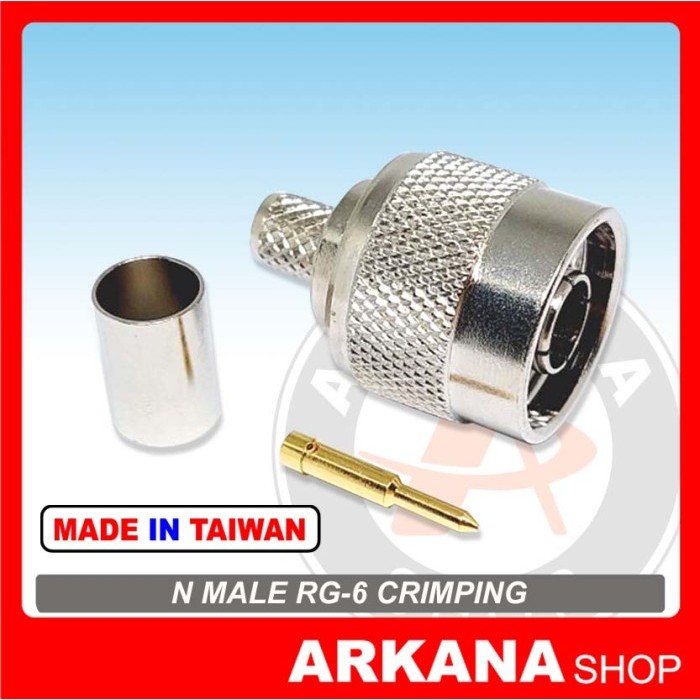 KONEKTOR N MALE TO RG6 CRIMPING