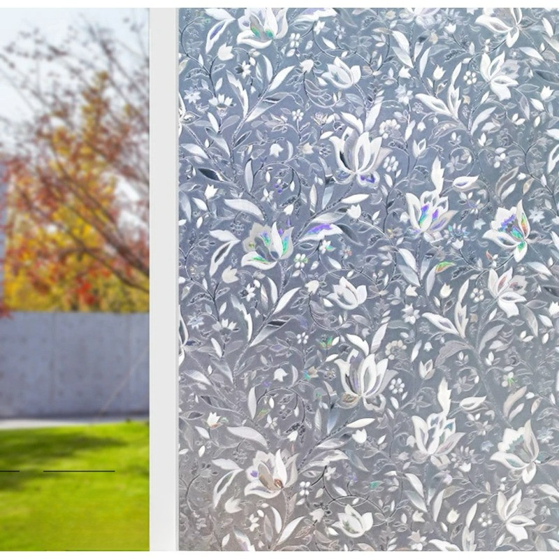 Stiker Kaca Jendela Sticker Kaca tidak Tembus Wallpaper Kaca Sudah ada Lem L122Cm SS88 - 8428