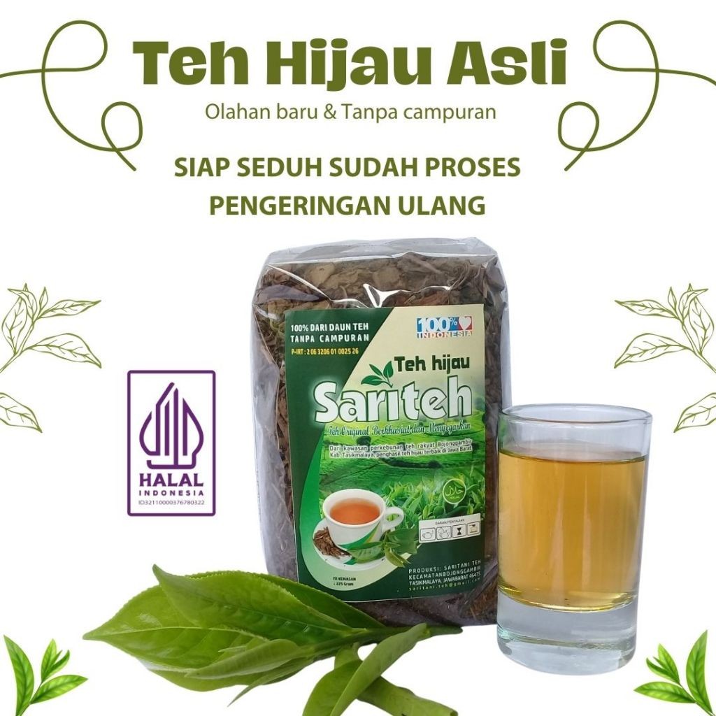 

Teh Hijau Sariteh Siap Seduh | Wangi dan Pekat| Teh Asli Tanpa campuran Isi 200gr