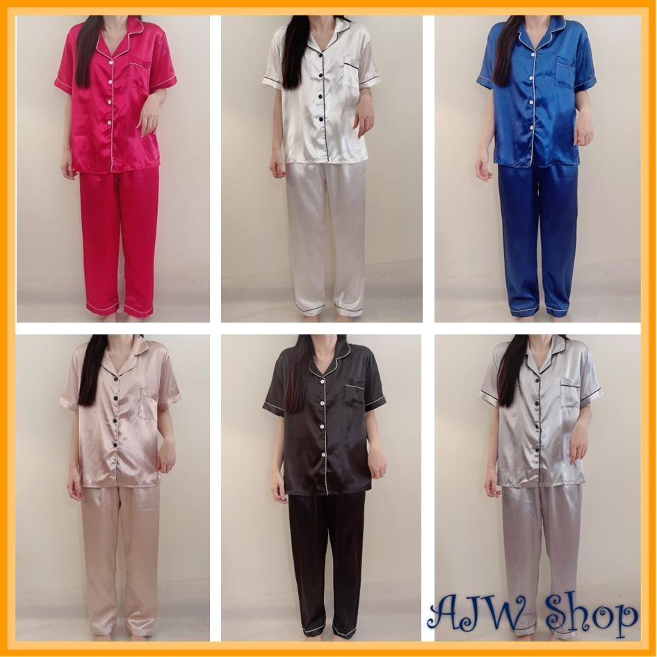 serempaka_storeShop Piyama Satin Import Premium | Baju Tidur Satin | Piyama Dewasa Satin | Piyama Me