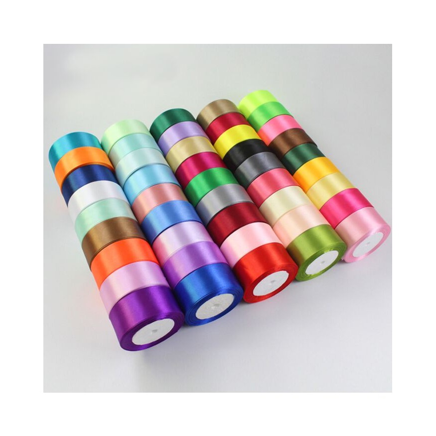 25Yard Pita Satin 4 cm / Grosir Pita Satin Import Lebar 4 cm Panjang 25 yard Warna Warni