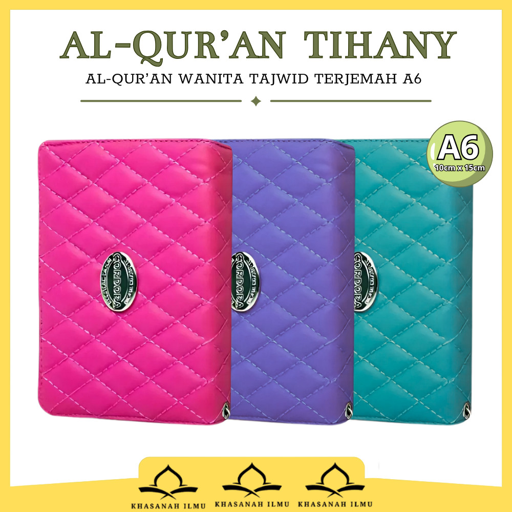 Al Quran Tihany A6 Resleting Terjemah Tajwid Warna Cover Muslimah Alquran Wanita A6 Resleting Latin