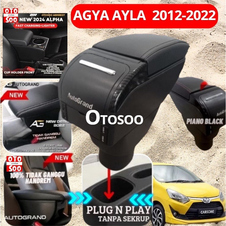 ARMREST AGYA  AYLA 2012-2022 -  CONSOLE ARMREST AGYA AYLA OTOSOO- CONSOLE BOX AGYA AYLA 2012-2022