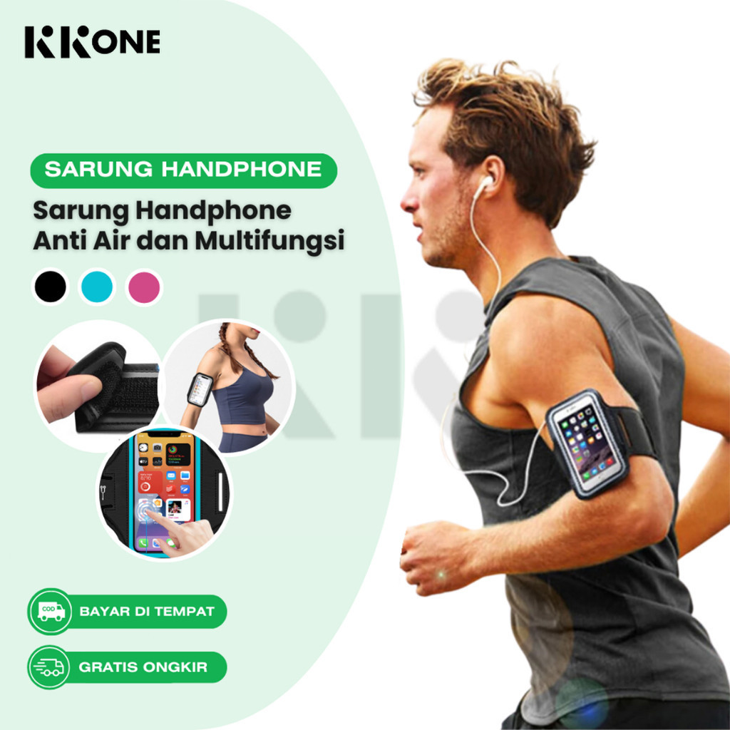 KKONE Sarung Handphone Waterproof Anti Air Running Jogging Case Hp Cover Pelindung Handphone (AK006)