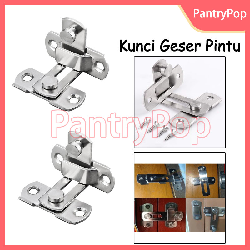 Kunci Geser Pintu / Gembok Kunci Slot Mini Pintu Geser / Kunci Pintu Grendel Pintu Gembok Selot Slot