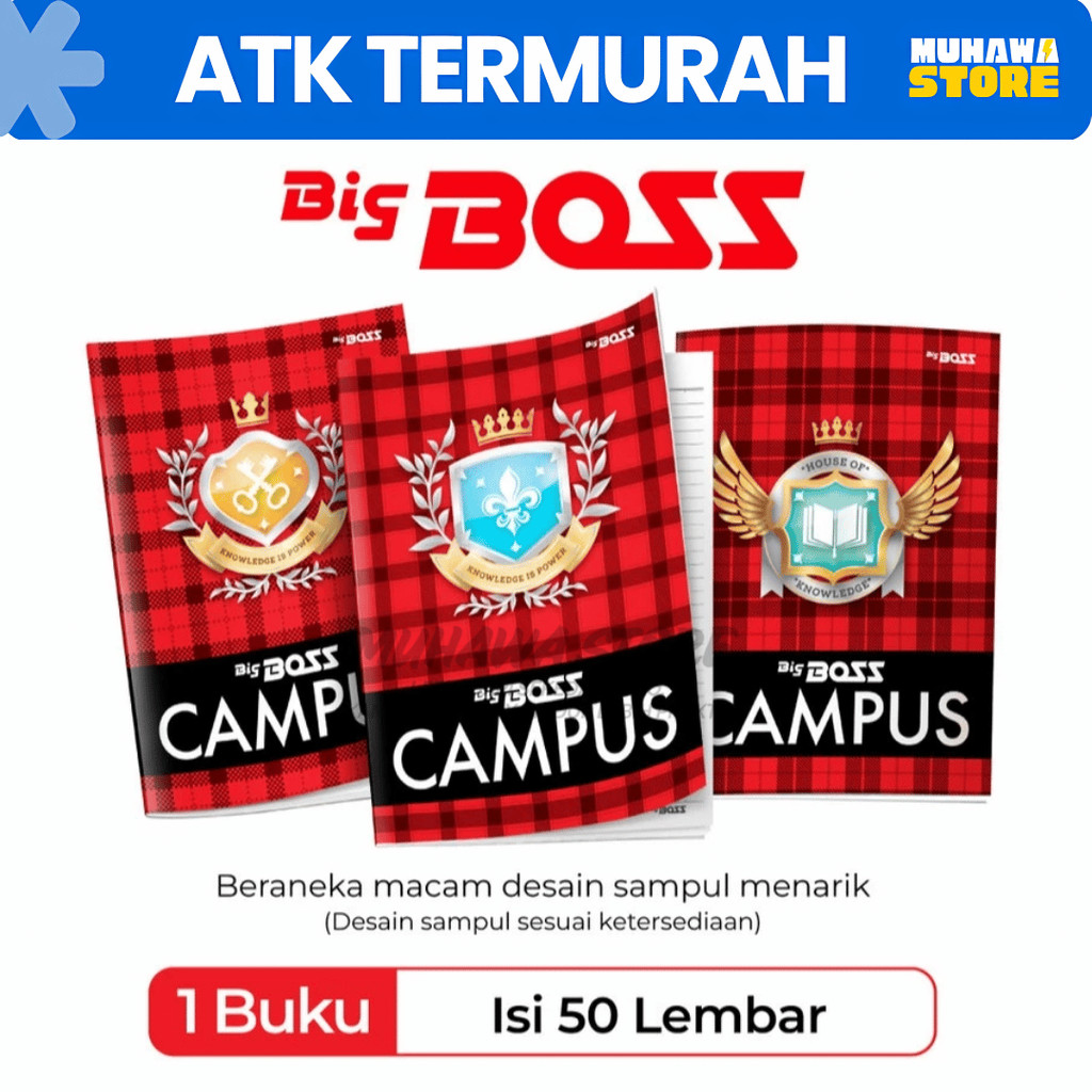 

Big Boss Campus Buku Tulis Sekolah 50 Lembar Isi 10pc Buku / BigBoss Campus Buku Tulis 50 Lembar