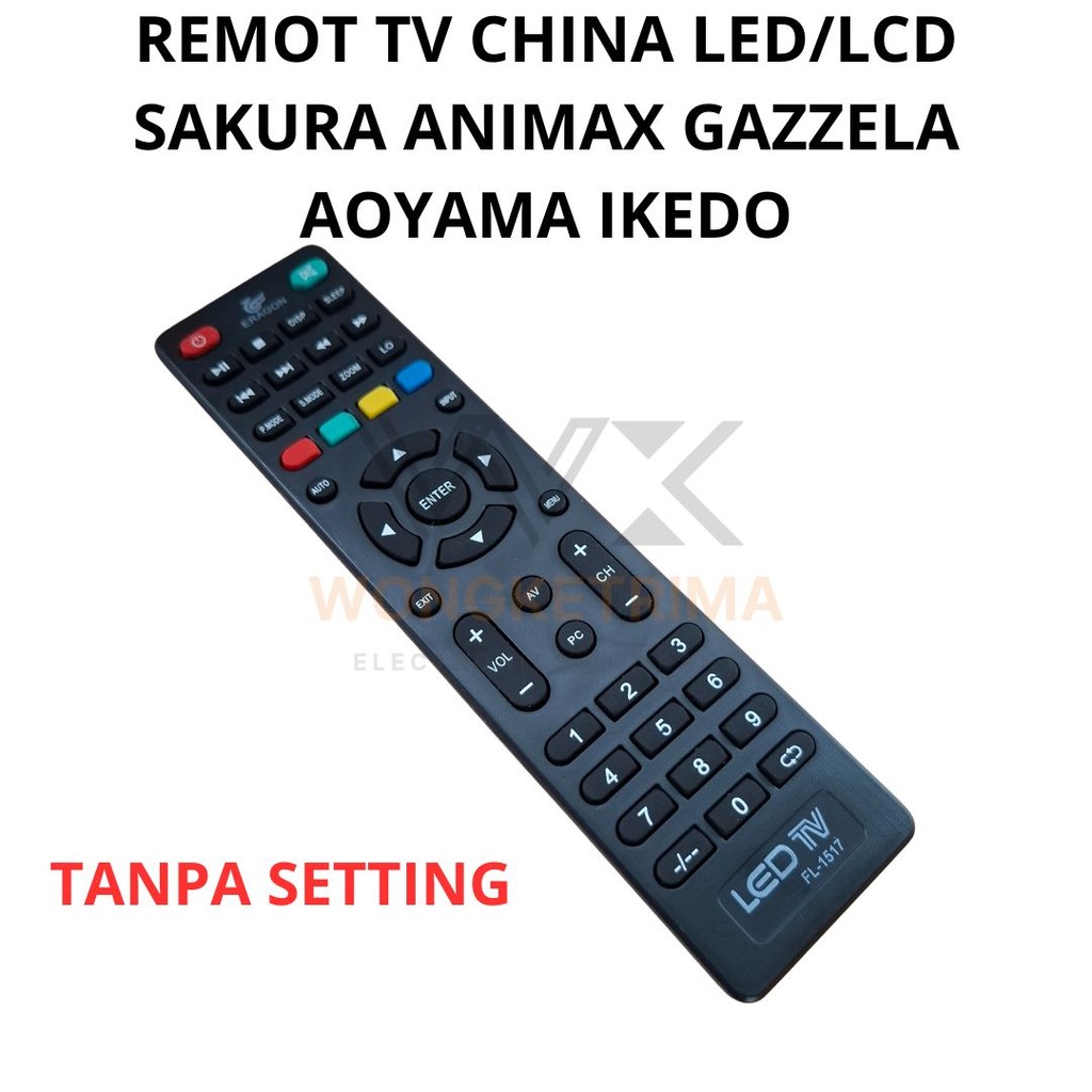 Remote Remot TV sakura Animax Gazzela LED LCD Aoyama China Ikedo