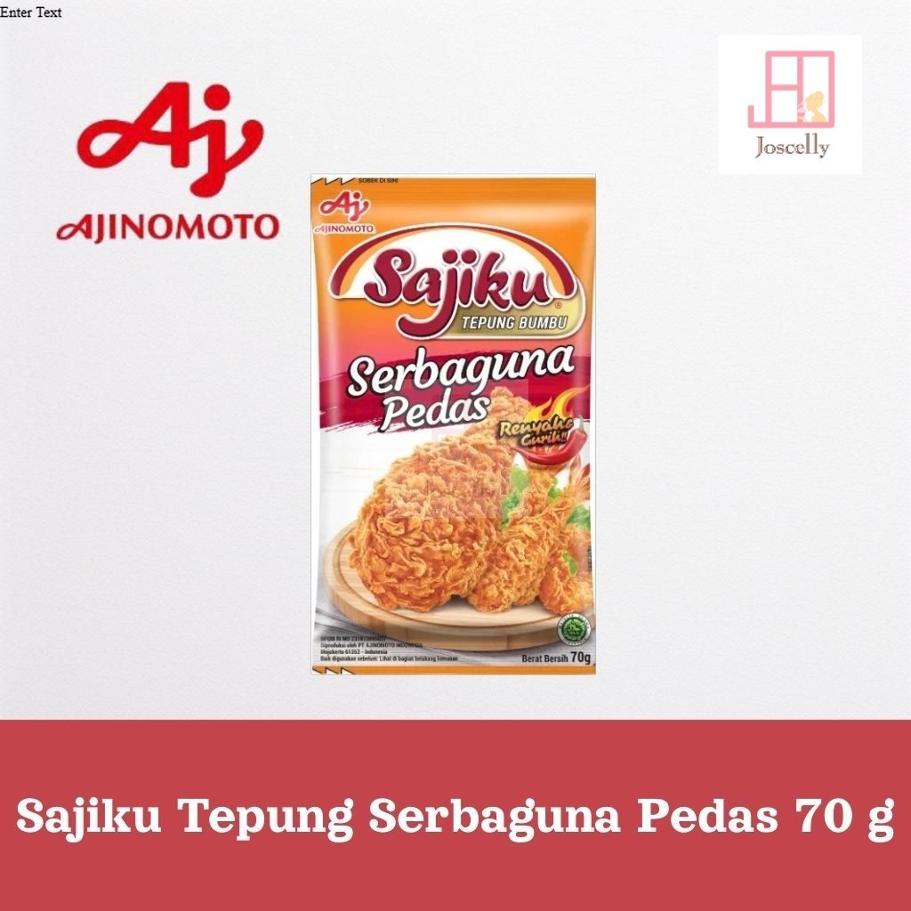 

JOSCELLY.ID AJINOMOTO Sajiku Tepung Bumbu Serbaguna Pedas Sachet 70 gr