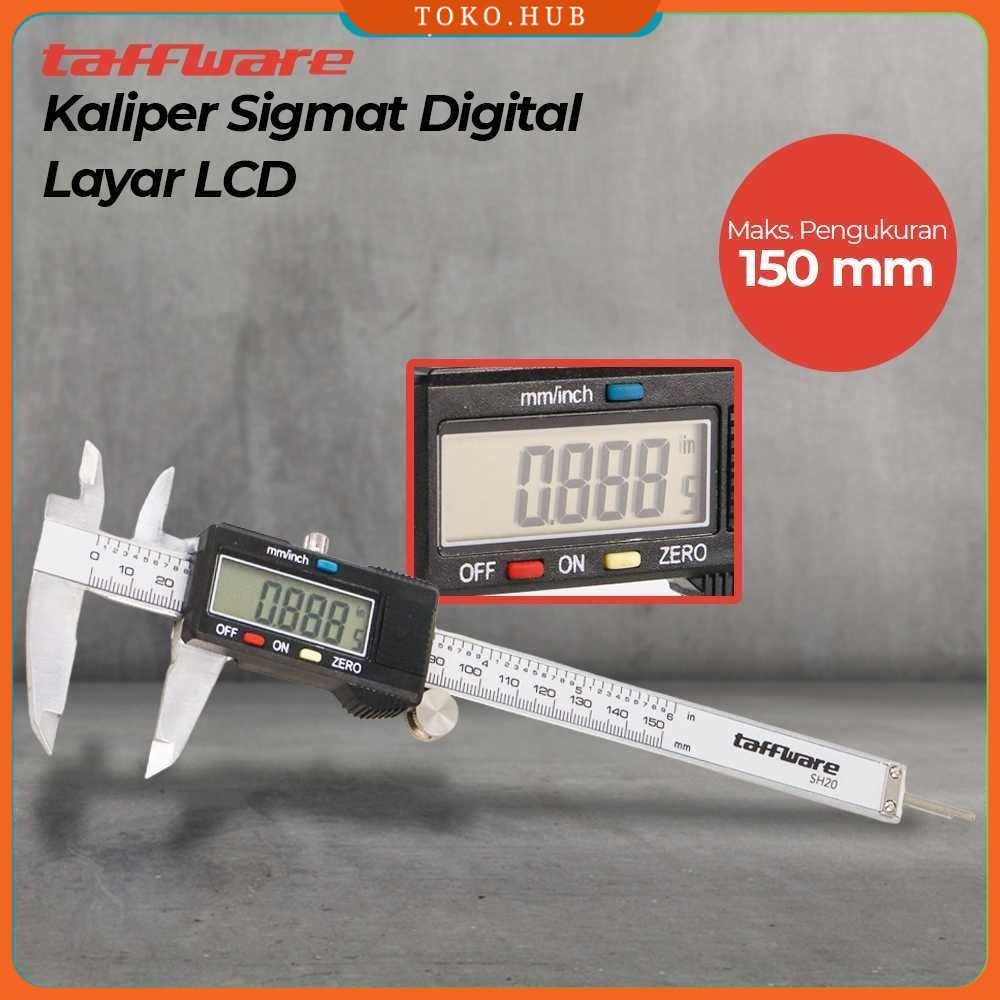 

Taffware Kaliper Sigmat Penggaris Jangka Sorong Digital Layar LCD - SH20