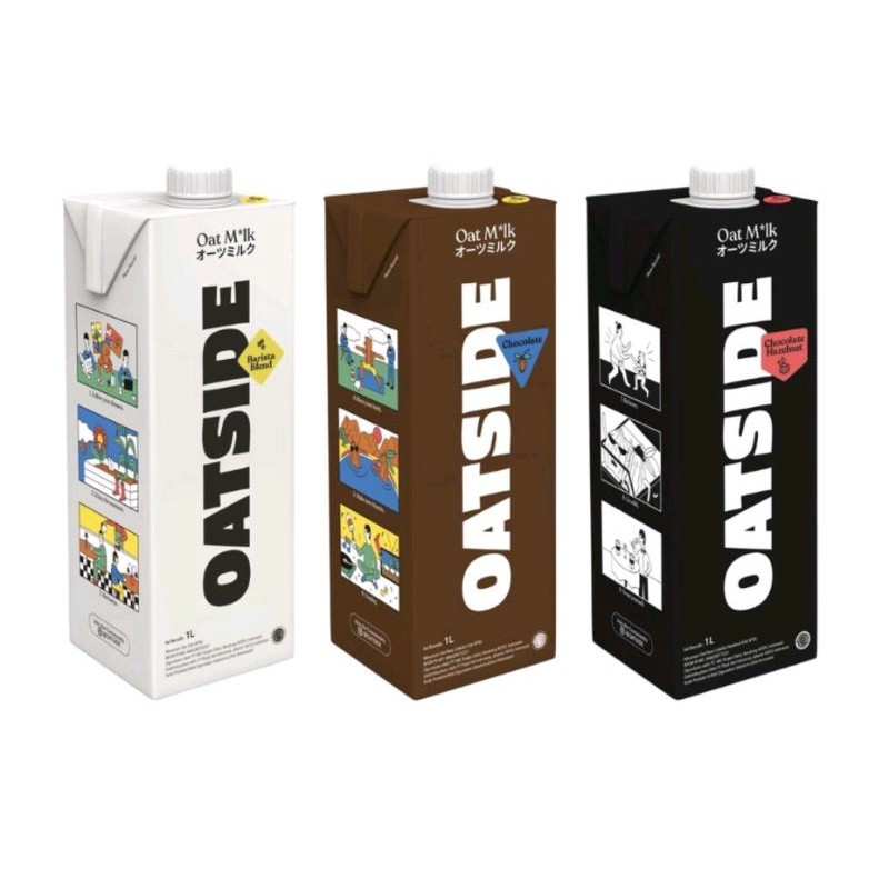 

Oatside Chocolate/ Hazelnut/ Barista Blend HALAL Oat Milk 1L - Susu Oat Gandum - ARM
