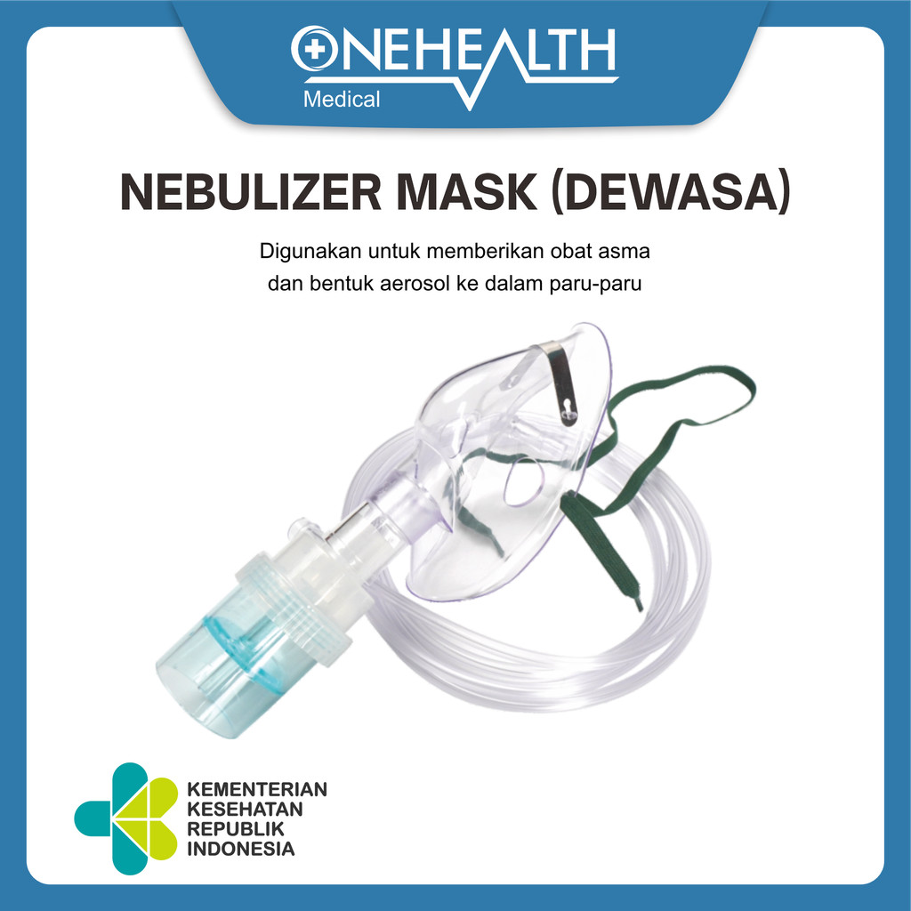 Onehealth Masker Nebulizer | Nebulizer Mask untuk Orang Dewasa, Bayi dan Anak