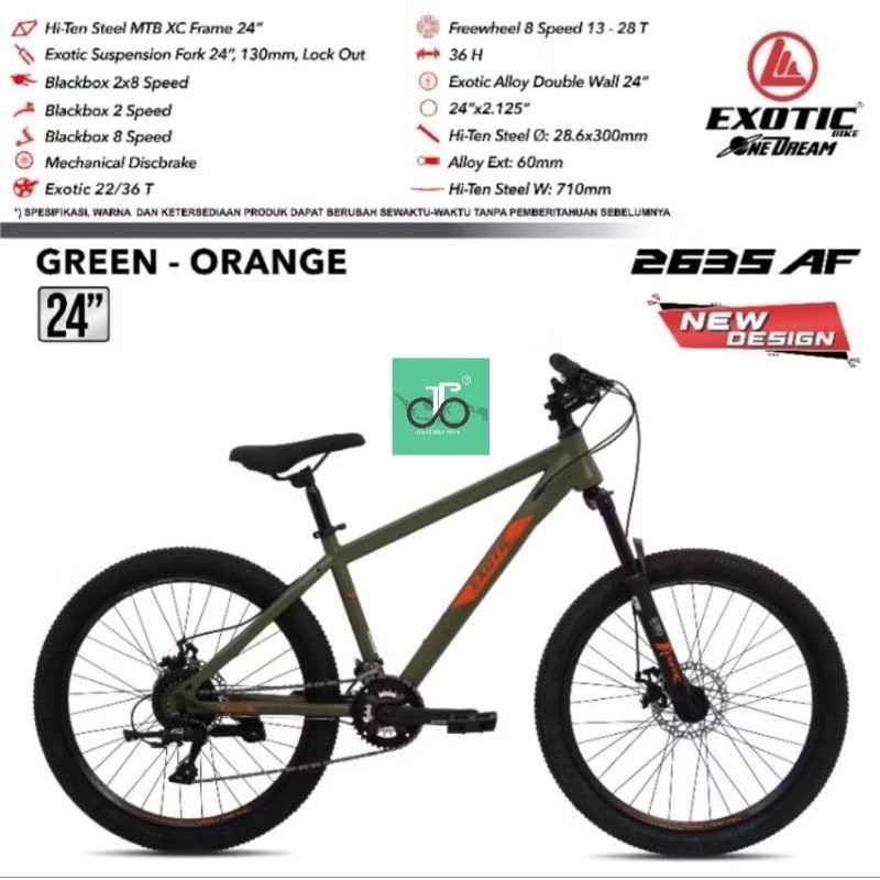 Sepeda MTB 24" Exotic 2635 AF 24an NEW