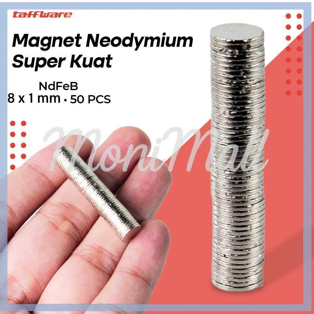 

Taffware Magnet Neodymium Super Kuat N35 NdFeB 8x1mm 50 PCS - M35