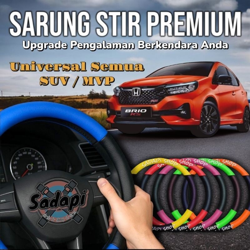 Sarung Stir Mobil Semua Jenis Mobil Minibus, Cover Stir Mobil Avanza, Xenia, Calya, Ayla Ukuran M