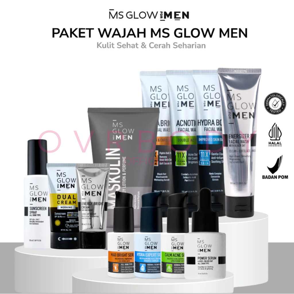 MS GLOW MEN / MS GLOW FOR MEN / PAKET BASIC MS GLOW FOR MEN