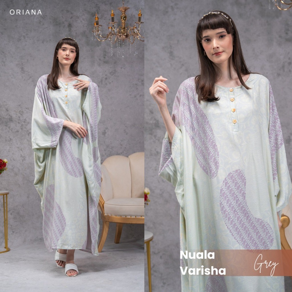 ORIGINAL 100% Oriana Homewear Busui Baju Lebaran Kaftan Batik Nuala Collection Sizing Bisa COD Daste