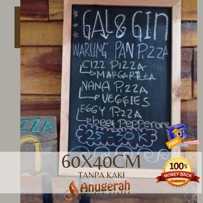 

Promo Papan Tulis Kapur mini chalkboard blackboard menu cafe 60x40cm papan Tulis anak hitam Kayu terlaris