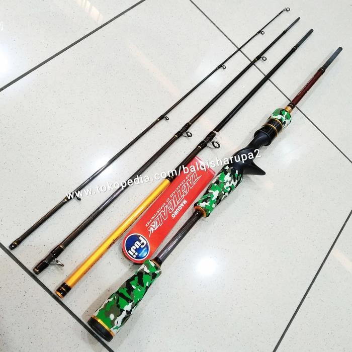 Sambung 4 - Travel Rod - BC - Maguro Heroes / Quest / Tactical - PILIH - Tactical/Hijau, 183cm 4-10l