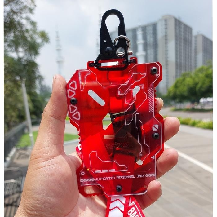 

Acrylic Card Holder Cyberpunk Xyberz Zero Techwear Indonesia Name Tag - Merah