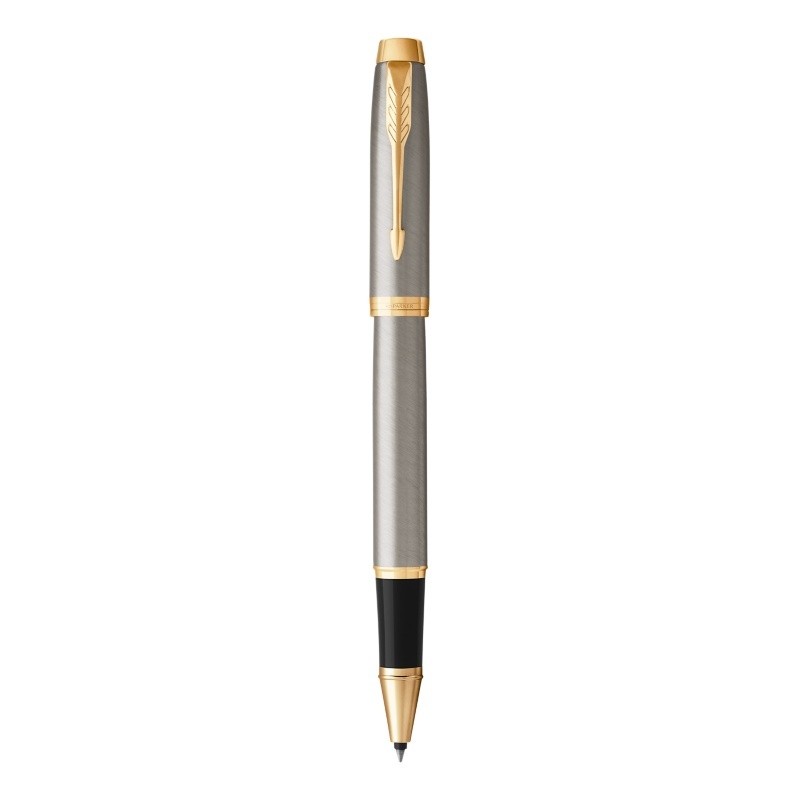 

Pulpen Parker Original IM New Brushed Metal Gold Trim (Klip Emas) RB