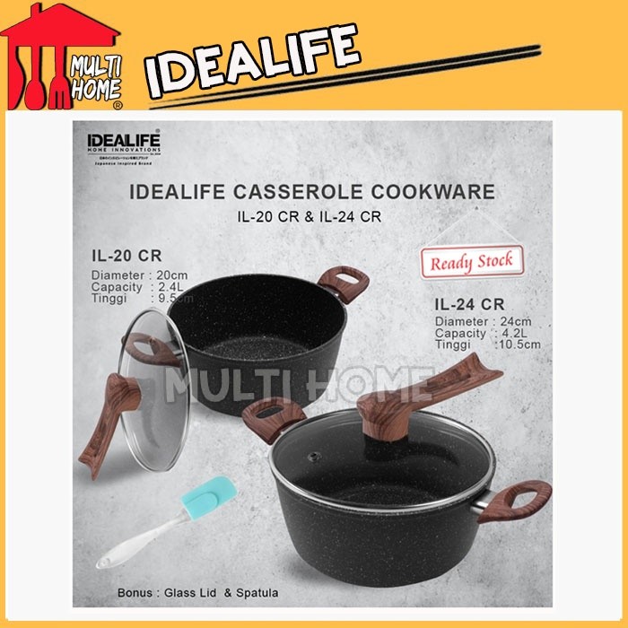 Idealife Casserole Cookware - Panci Casserole Idealife Serbaguna