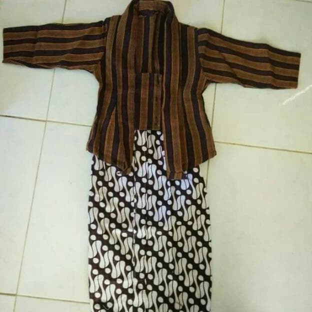 Terlaris ✨ -TERBARU SATU SET KEBAYA LURIK ANAK UMUR 0-12 TAHUN// BAJU ADAT JAWA - AtasanKebaya, 0