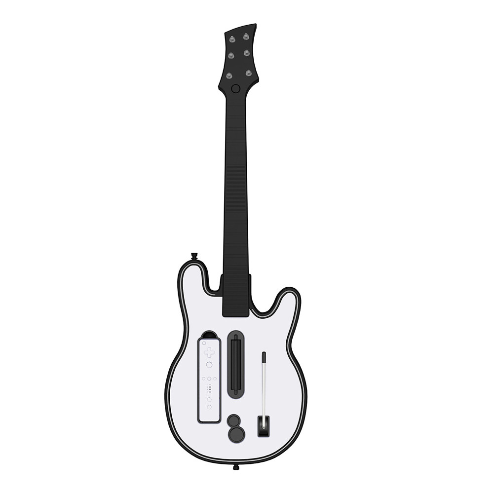 Wireless Guitar Controller Guitar Handle RGB Guitar Gamepad Game Guitar for Wii Guitar Hero and Rock