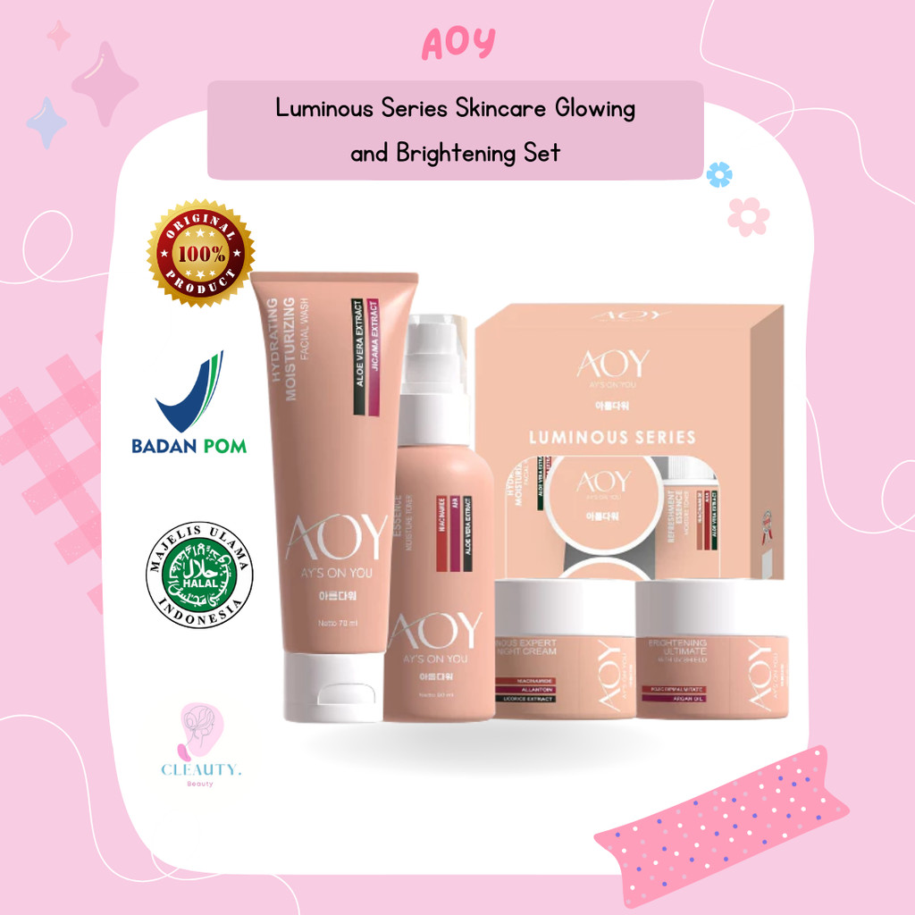 AY'S ON YOU - Luminous Series Skincare Glowing and Brightening Set