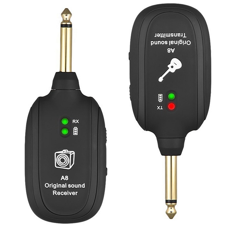 2X Guitar Wireless System 20Hz-20Khz Acoustic Transmission Rechargeable Transmitter Receiver For Ele