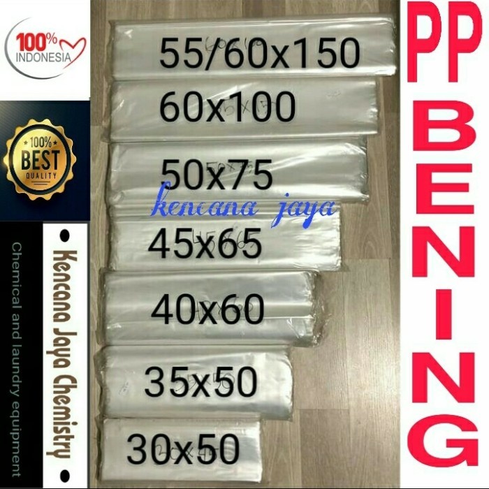 Plastik laundry/plastik pp/plastik laundry kiloan/plastik polos - 60x100flat