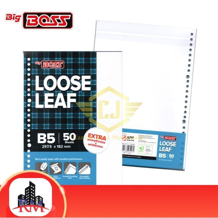 

Termurah dan Terlaris di Makassar Isi Kertas File Binder Polos BIG BOSS B5 50 Lembar Loose Leaf Plain