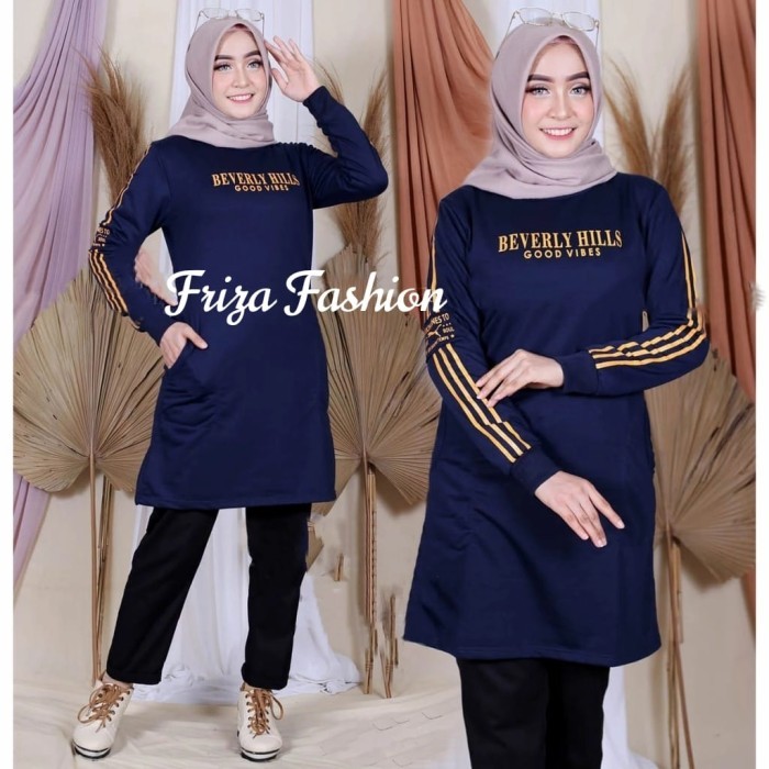 TUNIK KAOS MODEL  - Navy, M