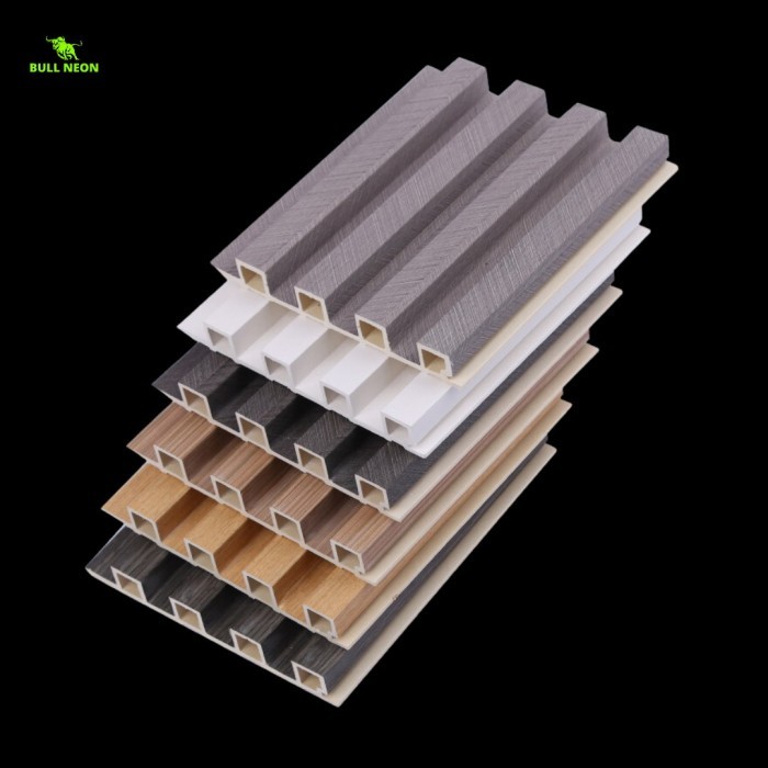 Wpc Wall Panel Dinding 145x16 Wall Panel Hiasan Dinding - Putih, 95cm