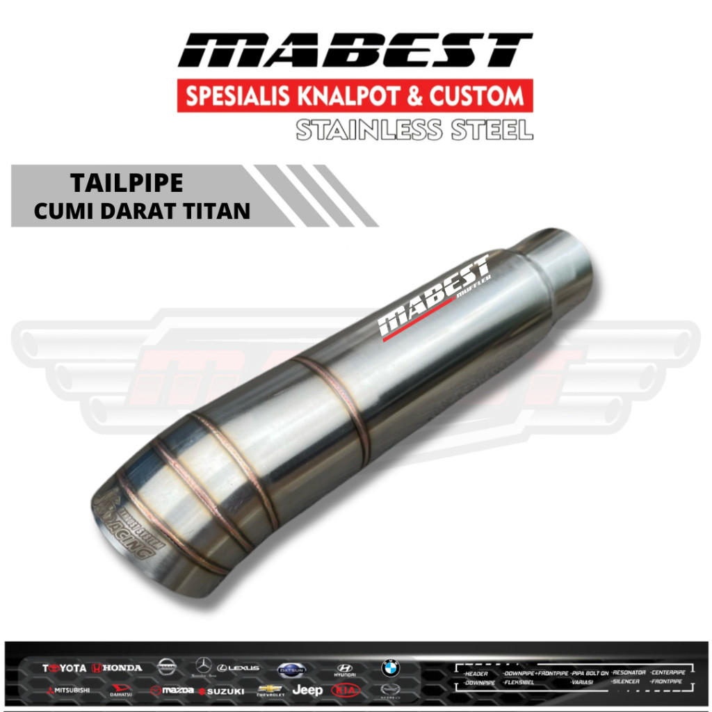 Tailpipe Knalpot Diesel JS Racing Titanium Cumi Darat Innova Pajero L300 Fortuner Hilux Ford