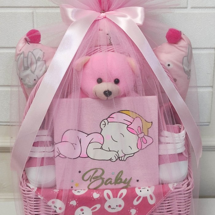 

[Best Seller] Parcel bayi/Kado kelahiran bayi/Giftset baby Rotan Roda - pink