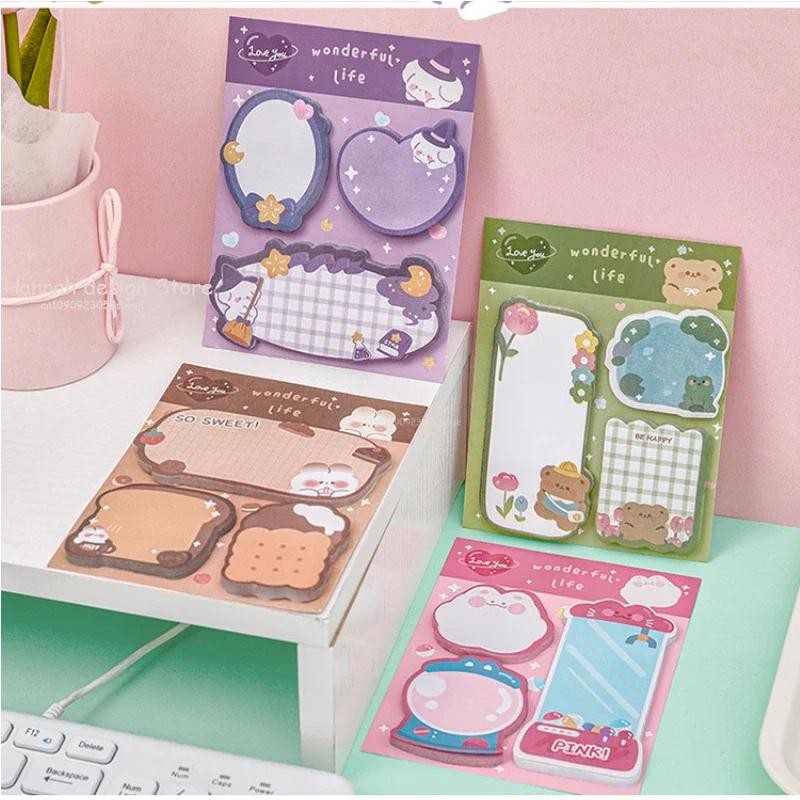 

60 Sheets Kawaii Posted It Sticky Note Pads Notepads Cute Memo Pads Student Stationery School Office Supplies Cartoon Notepad