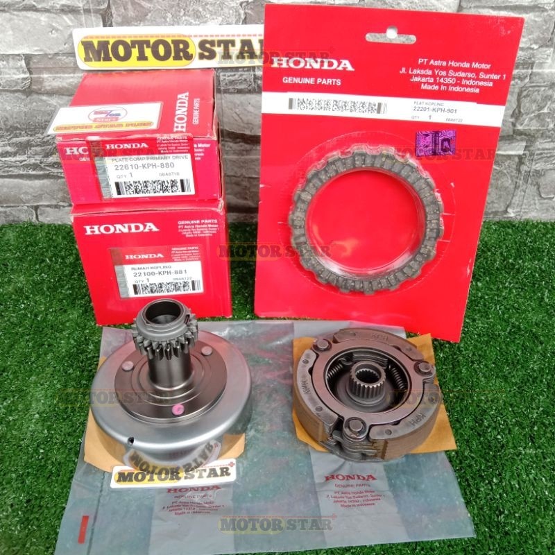 Paket Lonceng Mangkok Ganda Assy+Kampas Kopling KARISMA SUPRA X 125 BATMAN SUPRA X125 KARBU