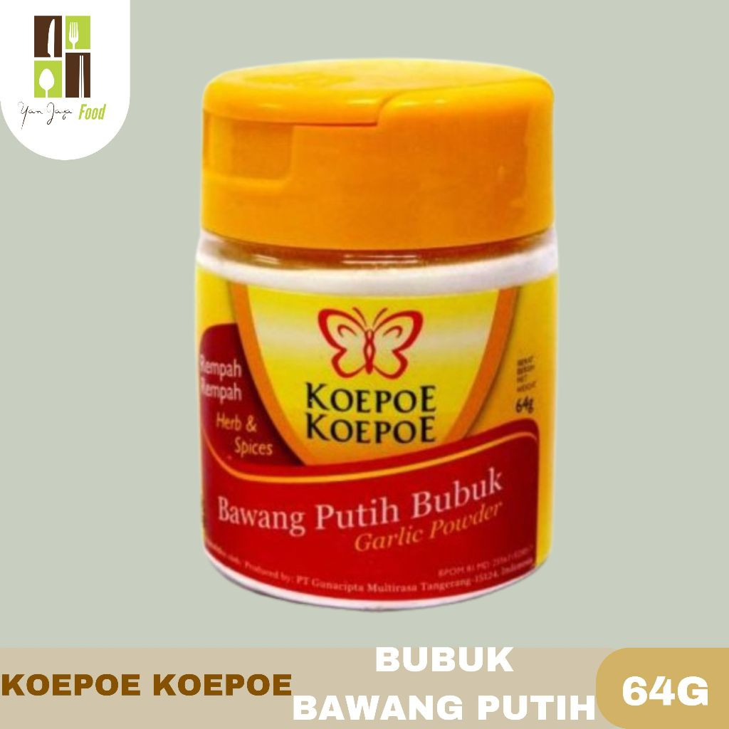 

Koepoe Koepoe Bawang Putih Bubuk / Bawang Putih Bubuk Kupu Kupu Kemasan 64gr