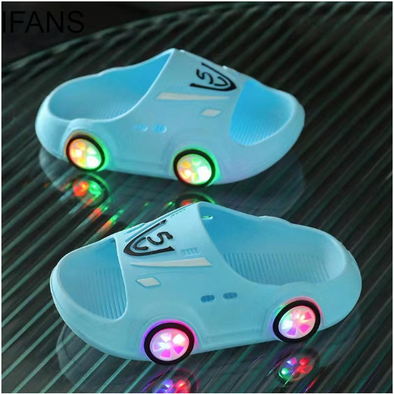 iFans Sandal Anak-anak Mobilz Mainan Kartun Sepatu Lampu Sandal Led Anak Perempuan bakpau sendal 1~6