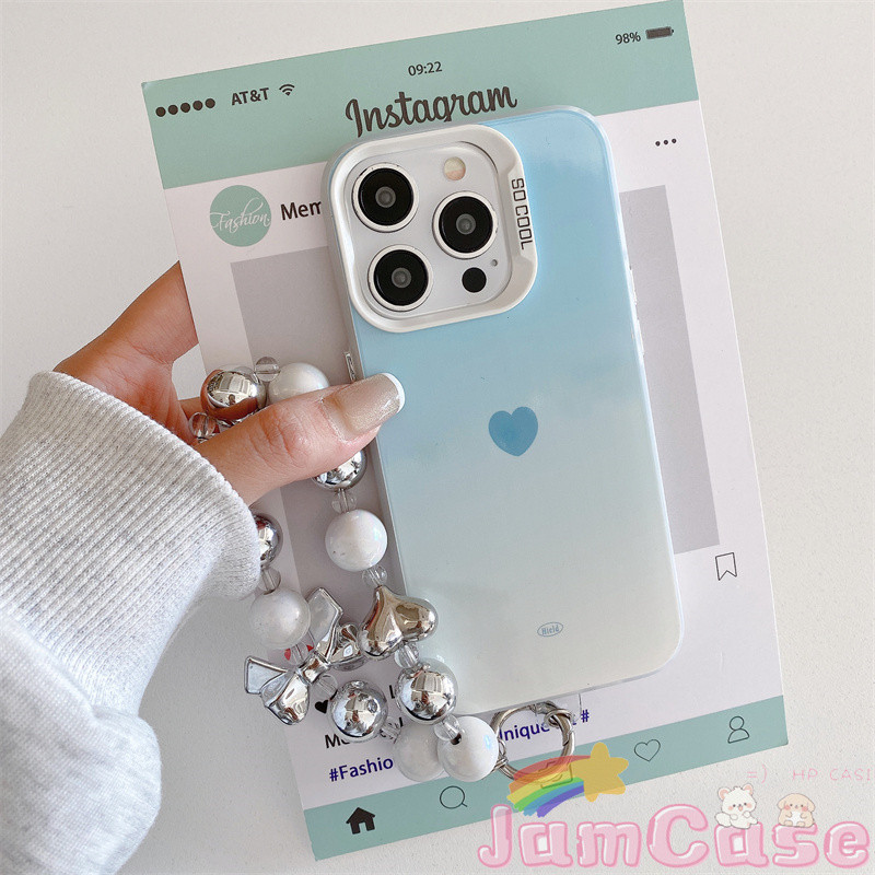 【Jam Case】case OPPO hati cinta biru Casing ponsel cocok untuk OPPO A94 F17PRO Casing Anti PecahA58 4