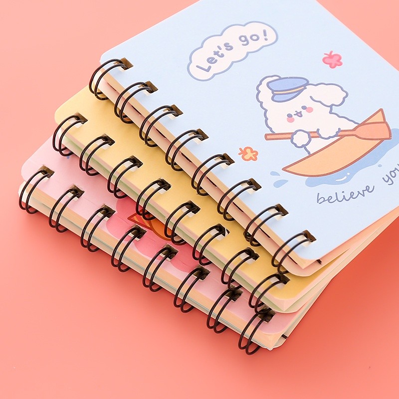 

Notebook Ring Motif Kartun Buku Catatan Memo Spiral Buku Tulis Mini Binder Karakter Murah - SAN BWI