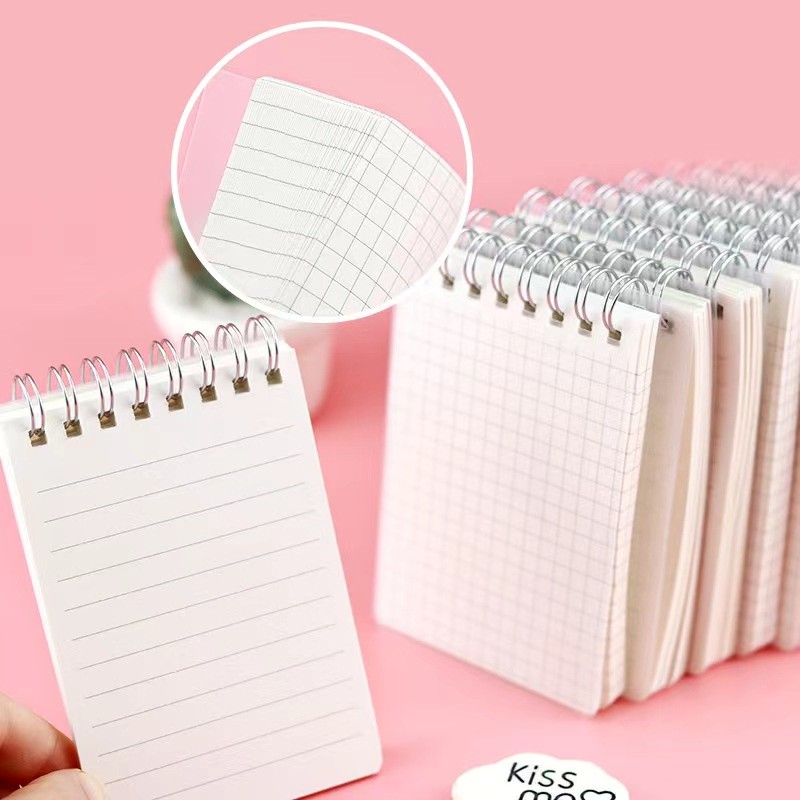 

Flip-Up Coil Book/Buku catatan kumparan spiral flip-top/Transparent PP Matte Cover Portable Mini Portable Notebook