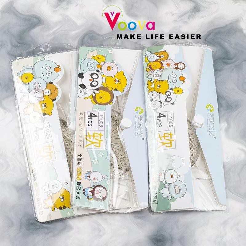 

VOOVA Set Penggaris busur/ Penggaris segitiga/ Penggaris Lurus dan Bentuk
