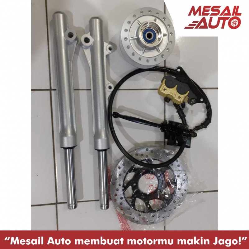 FULL SET Rem Cakram Standard Depan SUPRA X LAMA GRAND C70 Shock Depan Standart As Tabung Plus Tromol