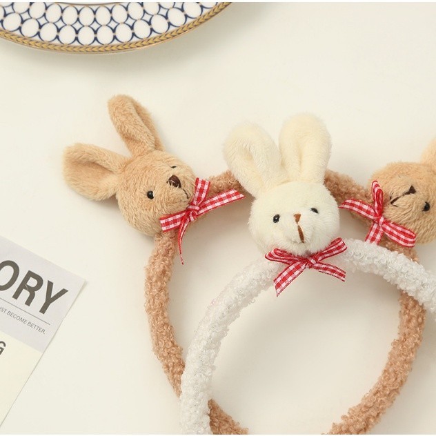 MURAH✨ - BANDO WANITA KOREA HEADBAND BANDANA BUNNY ANAK PEREMPUAN IMPORT AK48 - AK86-2 PINK