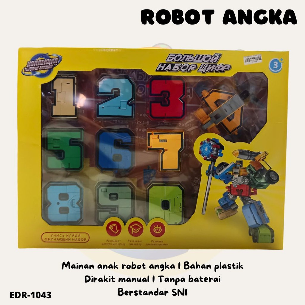 ROBOT ANGKA YB188/MAINAN ANAK EDUKASI ROBOT ANGKA