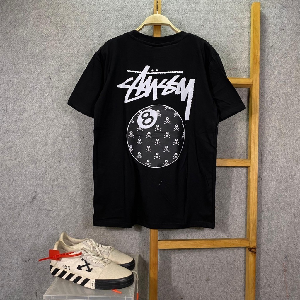 BAJU KAOS TSHIRT STUSSY 8 BALL POOL X MASTERMIND BLACK